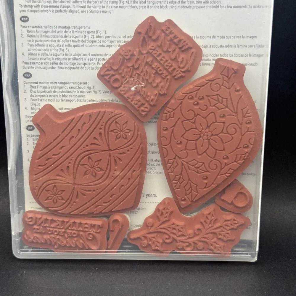 Stampin Up EMBELLISHED ORNAMENTS Christmas Holly Season 139759